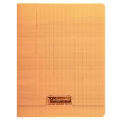 Cahier 17x22cm Séyès 48 p Piqûre 90g Polypro ORANGE  CLAIREFONTAINE