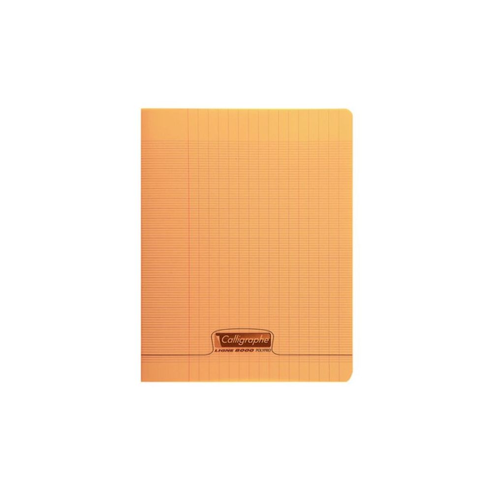 Cahier 17x22cm Séyès 48 p Piqûre 90g Polypro ORANGE  CLAIREFONTAINE