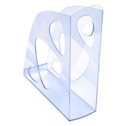 Porte revues PVC Rigide - MULTIFORM - Dos: 07cm  - BLEU TRANSLUCIDE