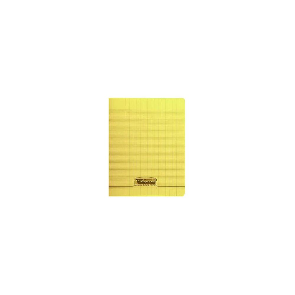 Cahier 17x22cm Séyès 60 p Piqûre 90g Polypro JAUNE CLAIREFONTAINE