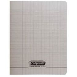 Cahier 17x22cm Séyès 60 p Piqûre 90g Polypro GRIS CLAIREFONTAINE
