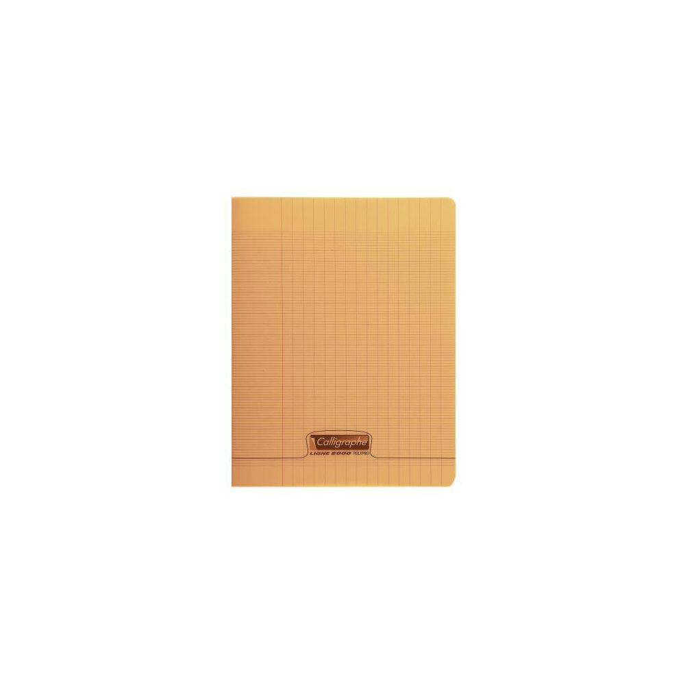 Cahier 17x22cm Séyès 60 p Piqûre 90g Polypro ORANGE CLAIREFONTAINE