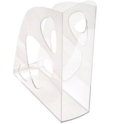 Porte revues PVC Rigide - MULTIFORM - Dos: 07cm  - CRISTAL