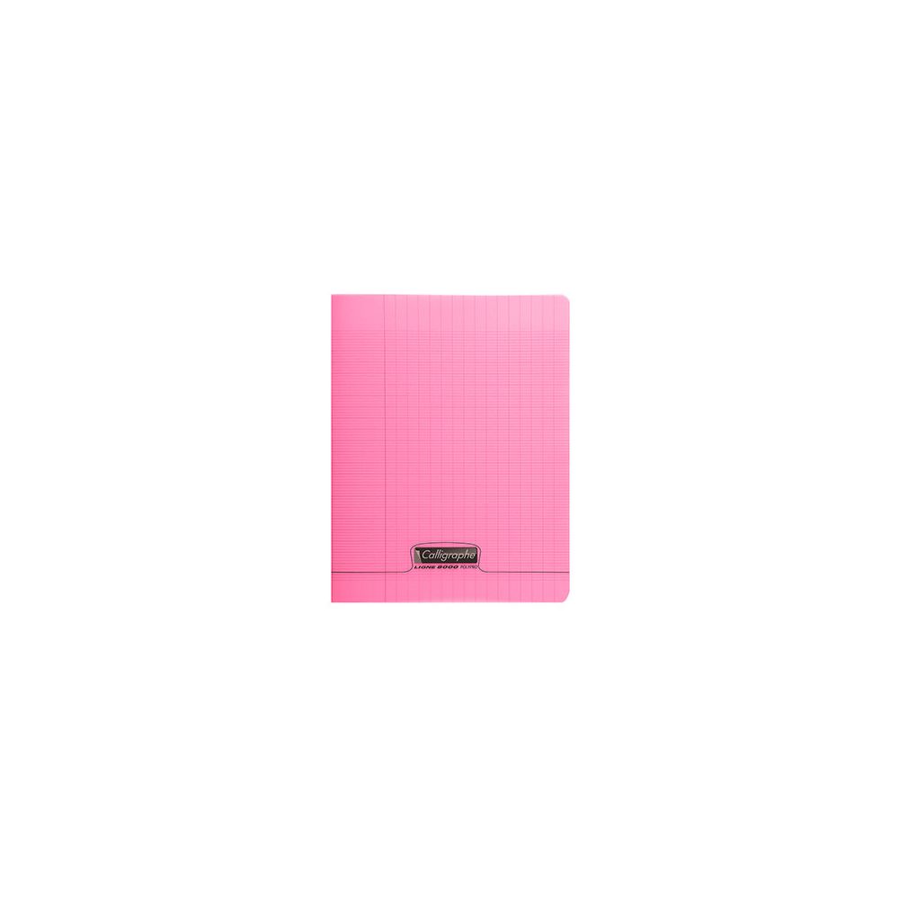 Cahier 24x32cm Séyès 48 p Piqûre 90g Polypro ROSE CLAIREFONTAINE