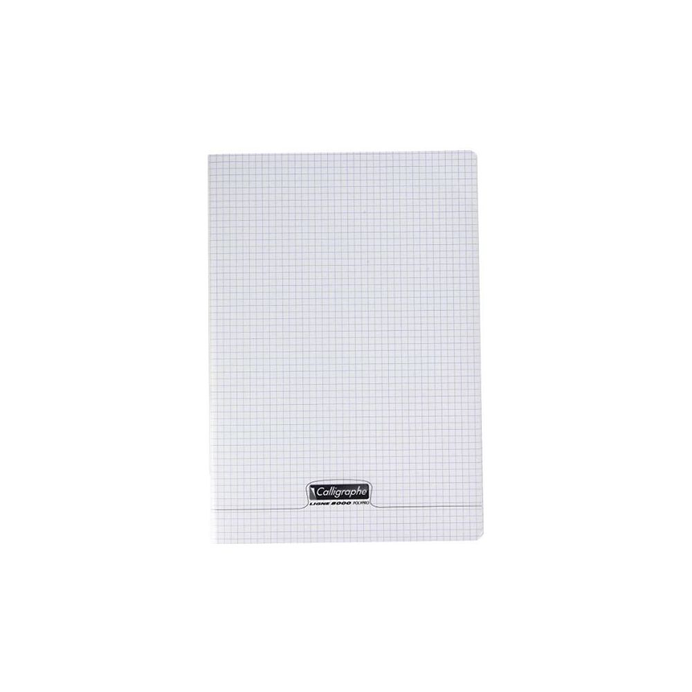 Cahier 24x32cm 5 x 5 48 p Piqûre 90g Polypro INCOLORE CLAIREFONT.