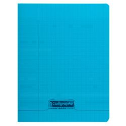 Cahier 17x22cm Séyès 140 p Piqûre 90g - Polypro BLEU 18242