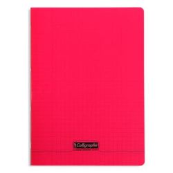 Cahier 17x22cm Séyès 140 p Piqûre 90g Polypro ROUGE 18243