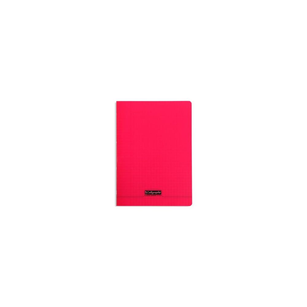 Cahier 17x22cm Séyès 140 p Piqûre 90g Polypro ROUGE 18243
