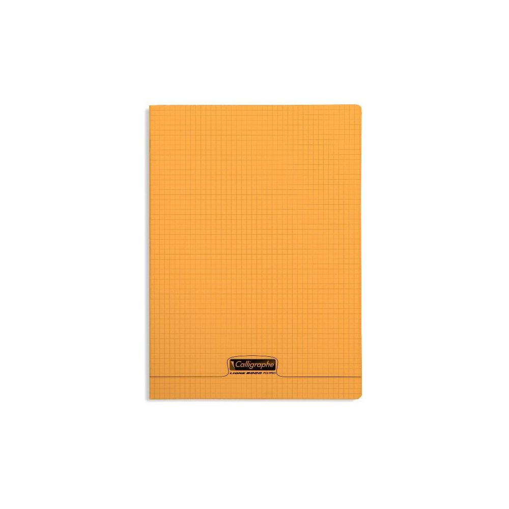 Cahier A4 5 x 5 96 p Piqûre 90g Polypro ORANGE CLAIREFONTAINE