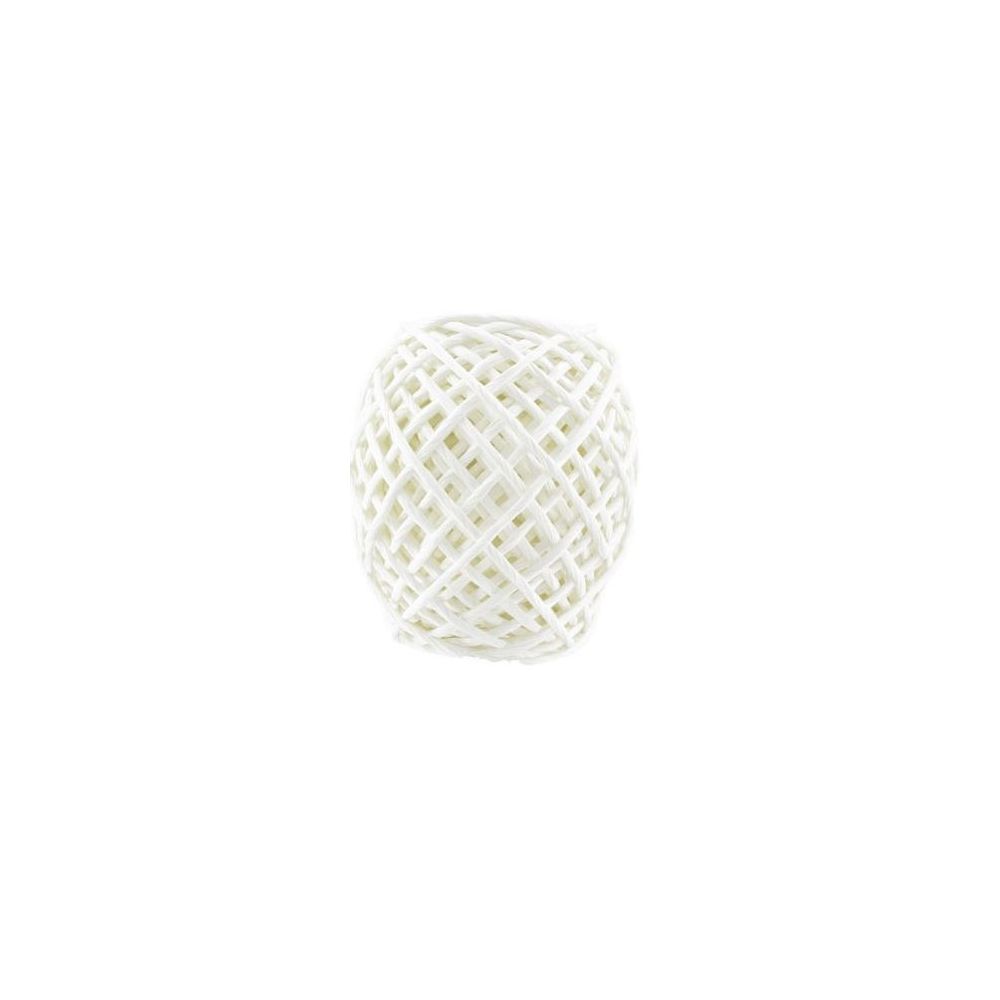 Ficelle base papier sur filmétal CLEOPATRE 20m - D: 2mm  BLANC