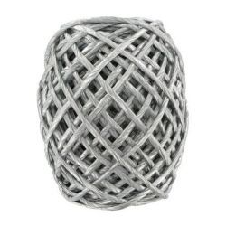Ficelle base papier sur filmétal CLEOPATRE 20m - D: 2mm  ARGENT