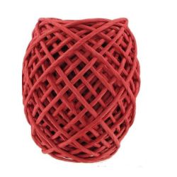 Ficelle base papier sur filmétal CLEOPATRE 20m - D: 2mm  ROUGE
