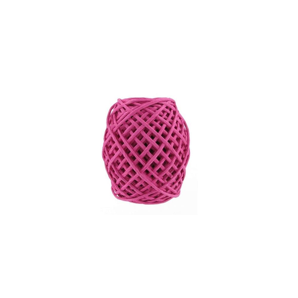 Ficelle base papier sur filmétal CLEOPATRE 20m - D: 2mm  FUSCHIA**NSF
