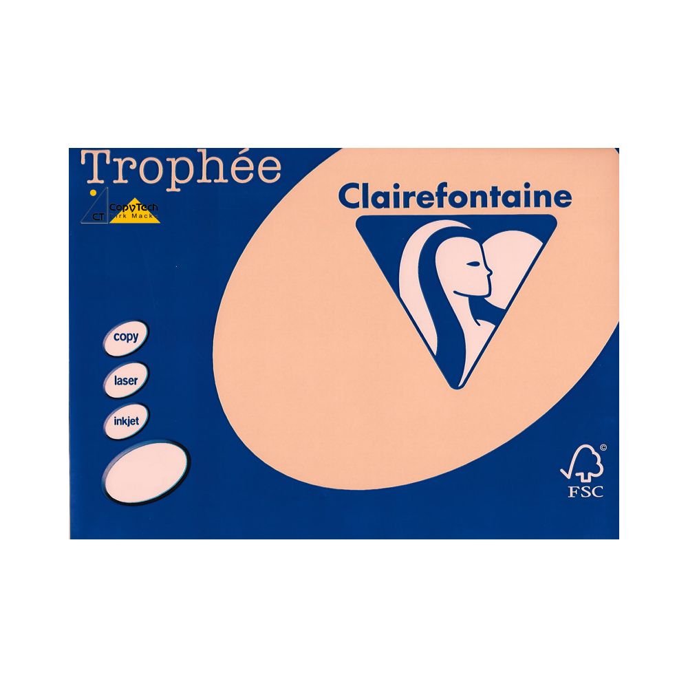 Rame A4 -  80g - Abricot - CLAIREFONTAINE (500 f.) - Ref:1995