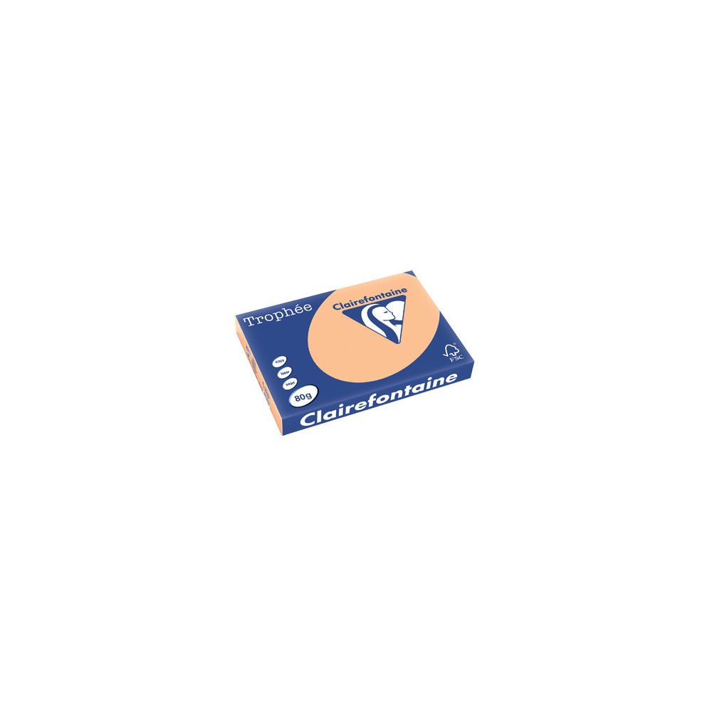 Rame A3 -  80g - Abricot CLAIREFONTAINE (500 f.) - Ref: 1996