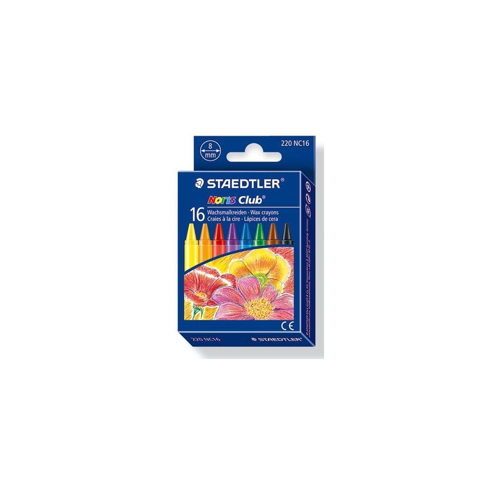 Crayon Cire STAEDTLER Noris Club - Brillant - Rond - 16 COULEURS