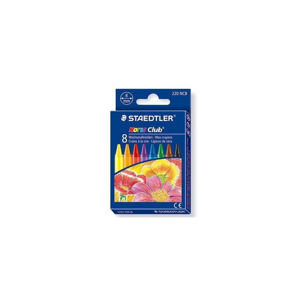 Crayon Cire STAEDTLER Noris Club - Brillant - Rond - 8 COULEURS
