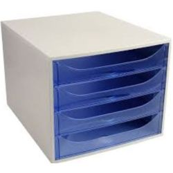Module classement 4 tiroirs A4+ EXACOMPTA Linicolor - BLEU