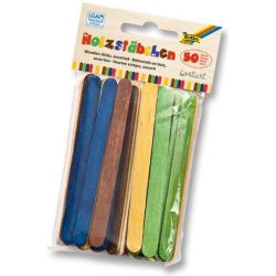 Batonnets de bois couleurs assorties (Paquet de 50 unités) 13064