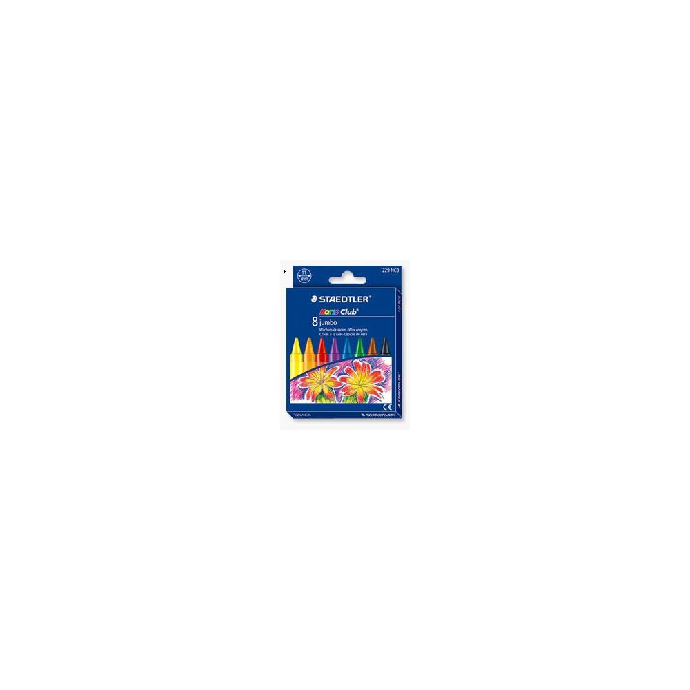 Crayon Cire STAEDTLER Noris Club - Jumbo - Rond - 8 COULEURS