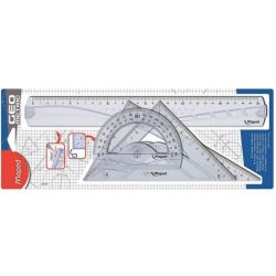 Kit Géométrie MAPED GEOMETRIC (Règle 30cm + 2Equer. 60&45° + Rapport)