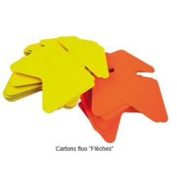 Flèche Carton AGIPA FLUO Jaune/Orange - 32 X 48cm (Par 10)