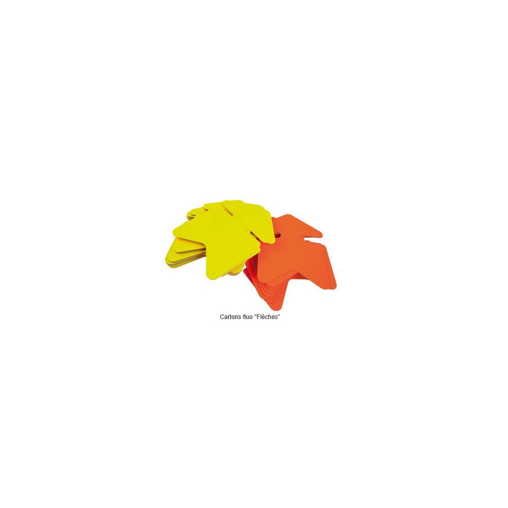 Flèche Carton AGIPA FLUO Jaune/Orange - 32 X 48cm (Par 10)