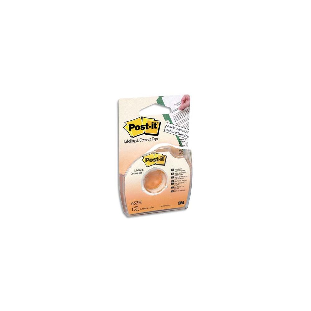 Ruban de masquage/marquage reposit. POST-IT - 8mm x 17.7m - 2 lignes