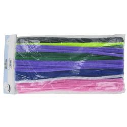 Chenilles couleurs assorties D: 8mm - 30cm - Par 100