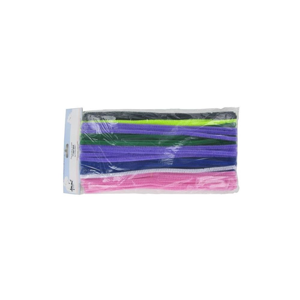 Chenilles couleurs assorties D: 8mm - 30cm - Par 100