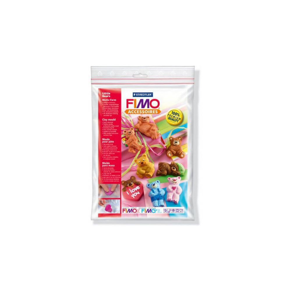 Moule thermoformé pour pâte à modeler FIMO "Oursons" 8 motifs