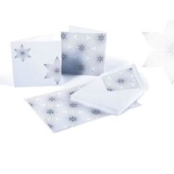 Carte double rainée - Pétales - 160 x 160mm - 210g (Paquet de 10)**