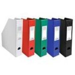 Porte revues PVC - Dos: 07cm Pan coupé - BLANC - EXACOMPTA