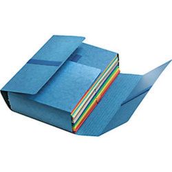Chemise JUMBO 4 rabats 24 x 32cm 7/10ème EXACOMPTA Velcro BLEUE