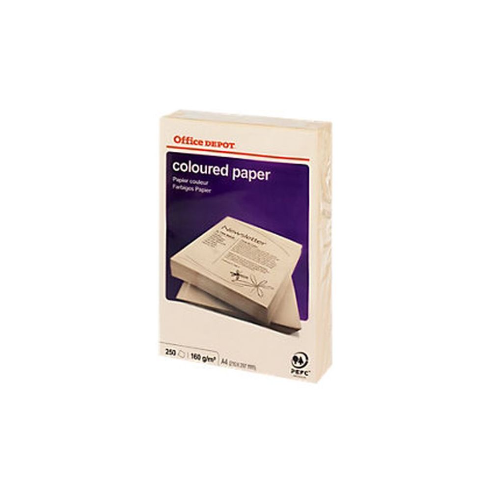 Rame A4 - 160g - Crème Pastel - OFFICE DEPOT (250 f.) NSFP