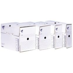 Boite archive Kraft - 33 x 25 - Dos : 08 cm - BLANC - unité