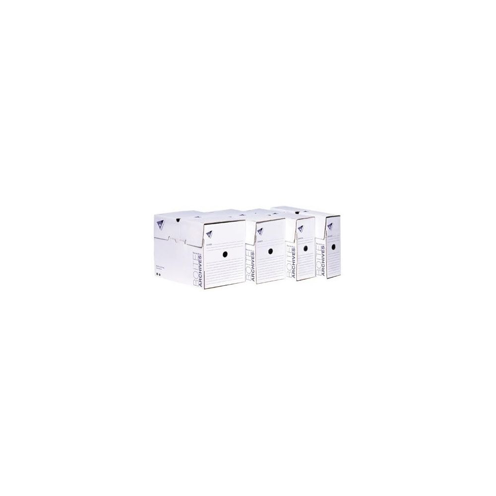Boite archive Kraft - 33 x 25 - Dos : 08 cm - BLANC - unité
