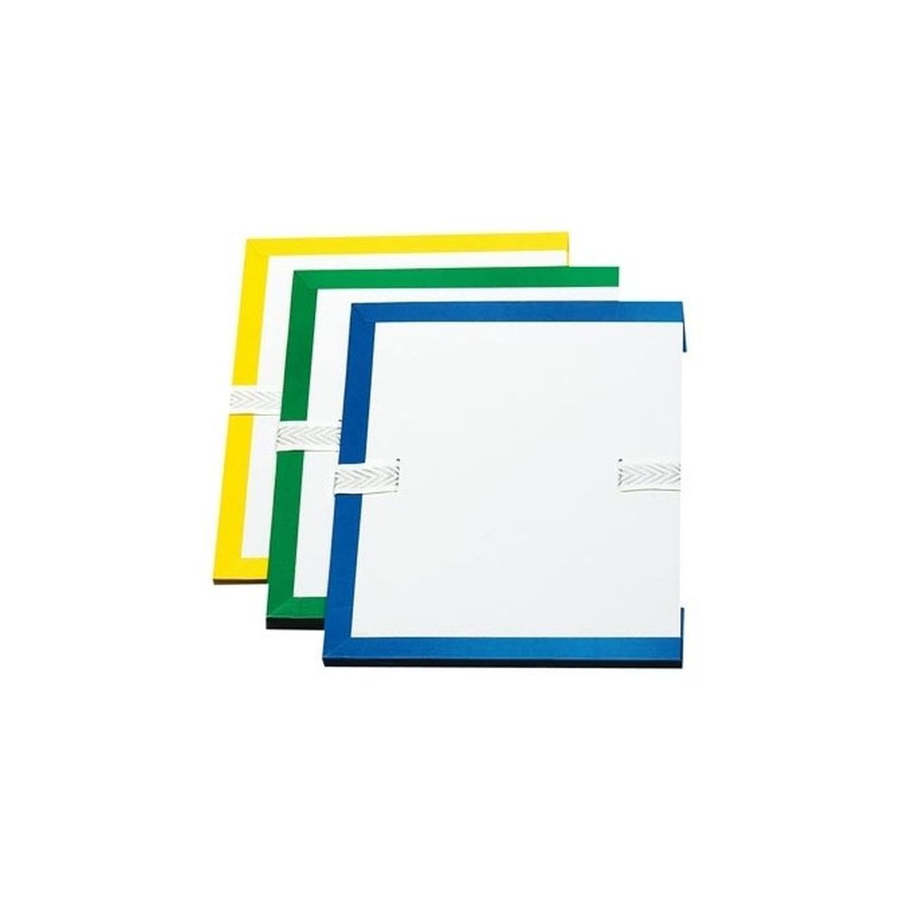 Pochette Archives 3 soufflets - 32 x 24 x 10cm - A sangle - BLEUE