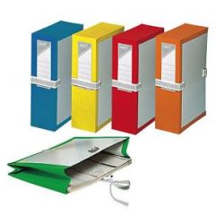 Pochette Archives 3 soufllets - 32 x 24 x 10cm - A sangle - ROUGE