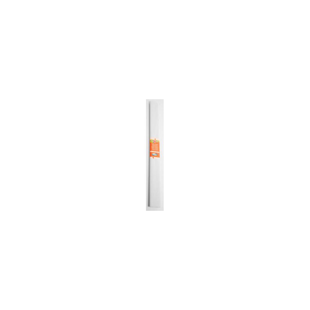 Papier crepon en rouleau - 2.5m x 0.5m - BLANC