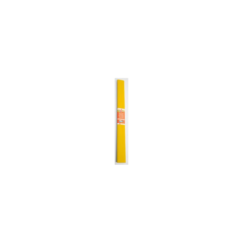 Papier crepon en rouleau - 2.5m x 0.5m - JAUNE CITRON 