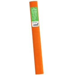 Papier crepon en rouleau - 2.5m x 0.5m - ORANGE