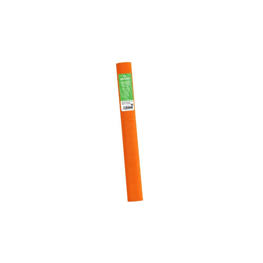 Papier crepon en rouleau - 2.5m x 0.5m - ORANGE