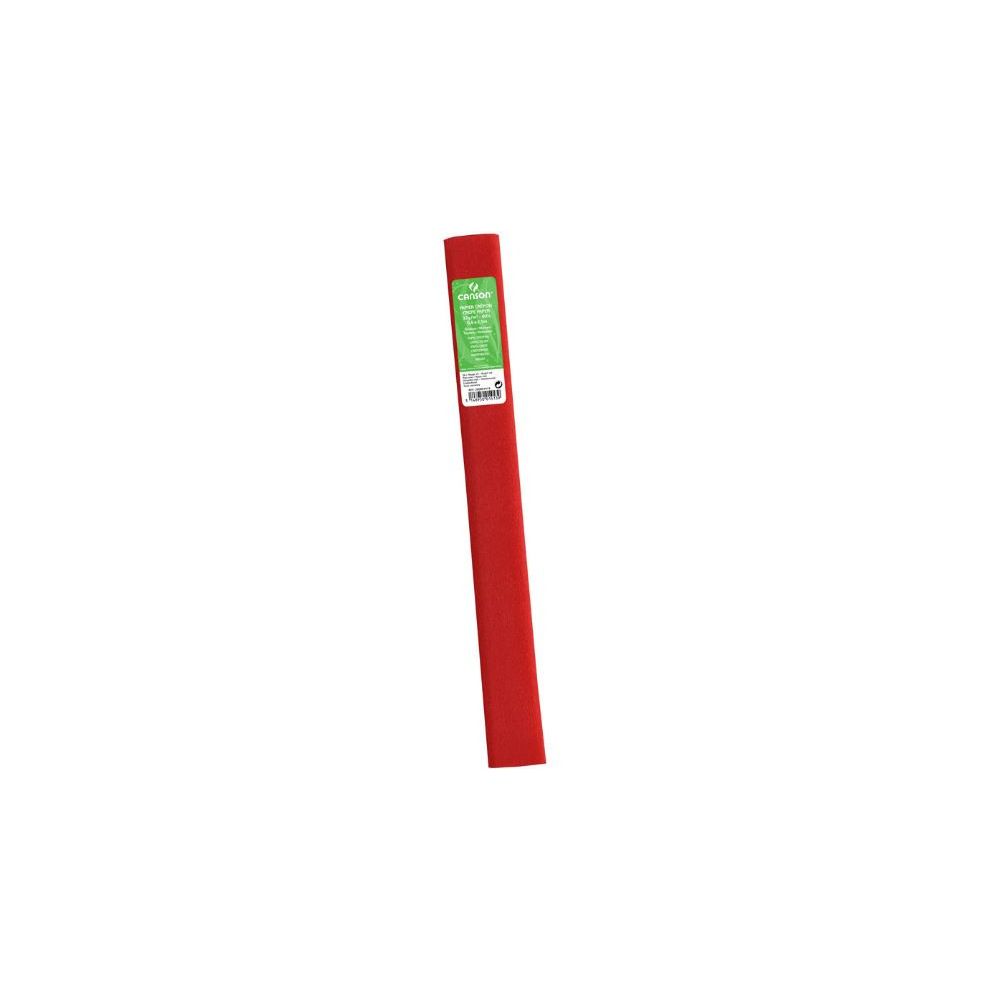 Papier crepon en rouleau - 2.5m x 0.5m - ROUGE