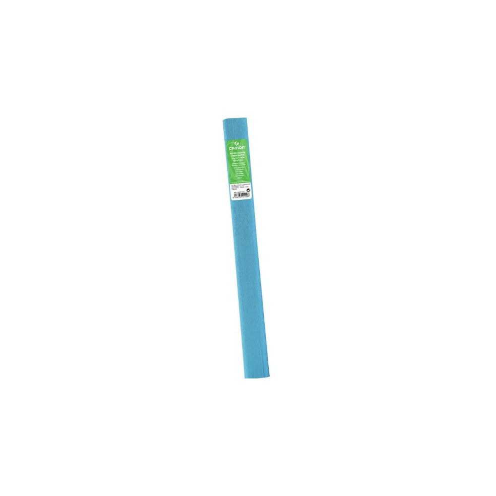 Papier crepon en rouleau - 2.5m x 0.5m - BLEU CLAIR
