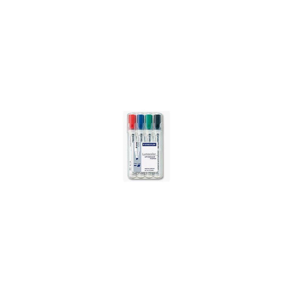 Marqueur effaç. STAEDTLER Lumocolor - Bis. 2 à 5mm - 4 COULEURS