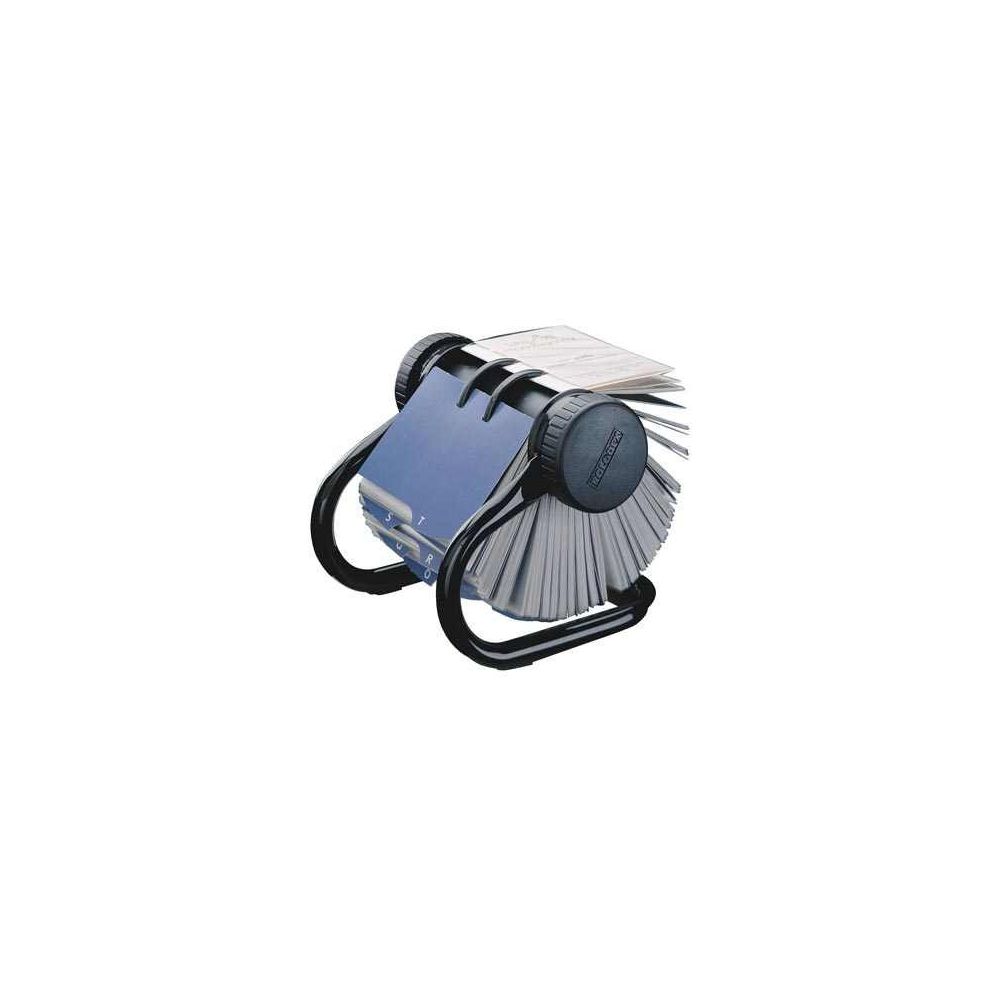 Fichier rotatif Cartes de Visite ROLODEX 200 cartes + 24 Int NOIR****