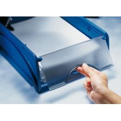 Corbeille courrier LEITZ Sorty A4 avec volet frontal - BLEUE