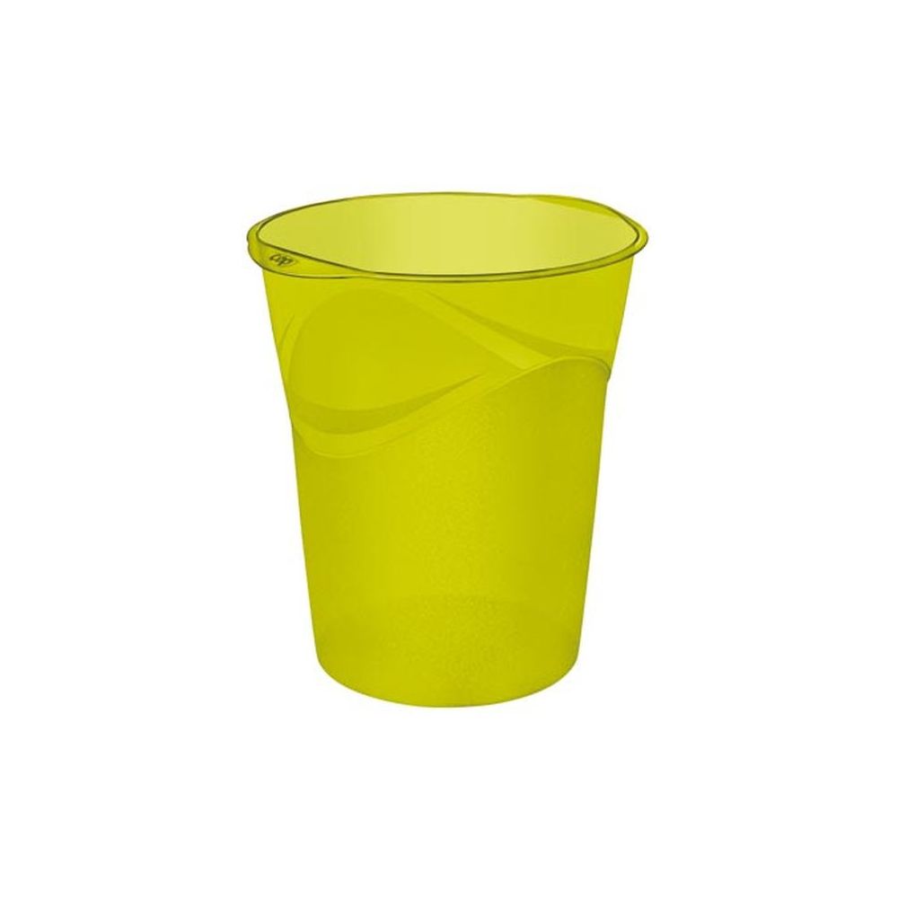 Corbeille papier en plastique CEP Happy - 14 litres - VERT BAMBOU