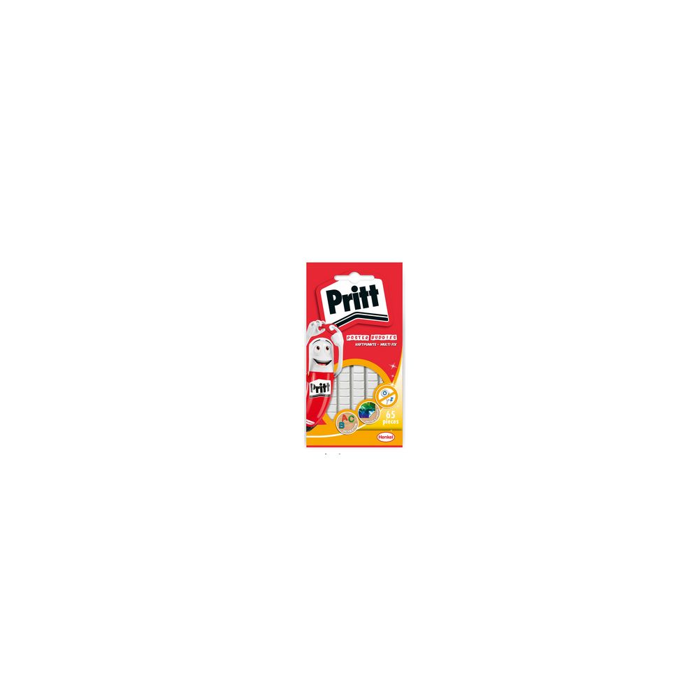Pate adhésive PRITT - Carte de 65 pastilles BLANCHES